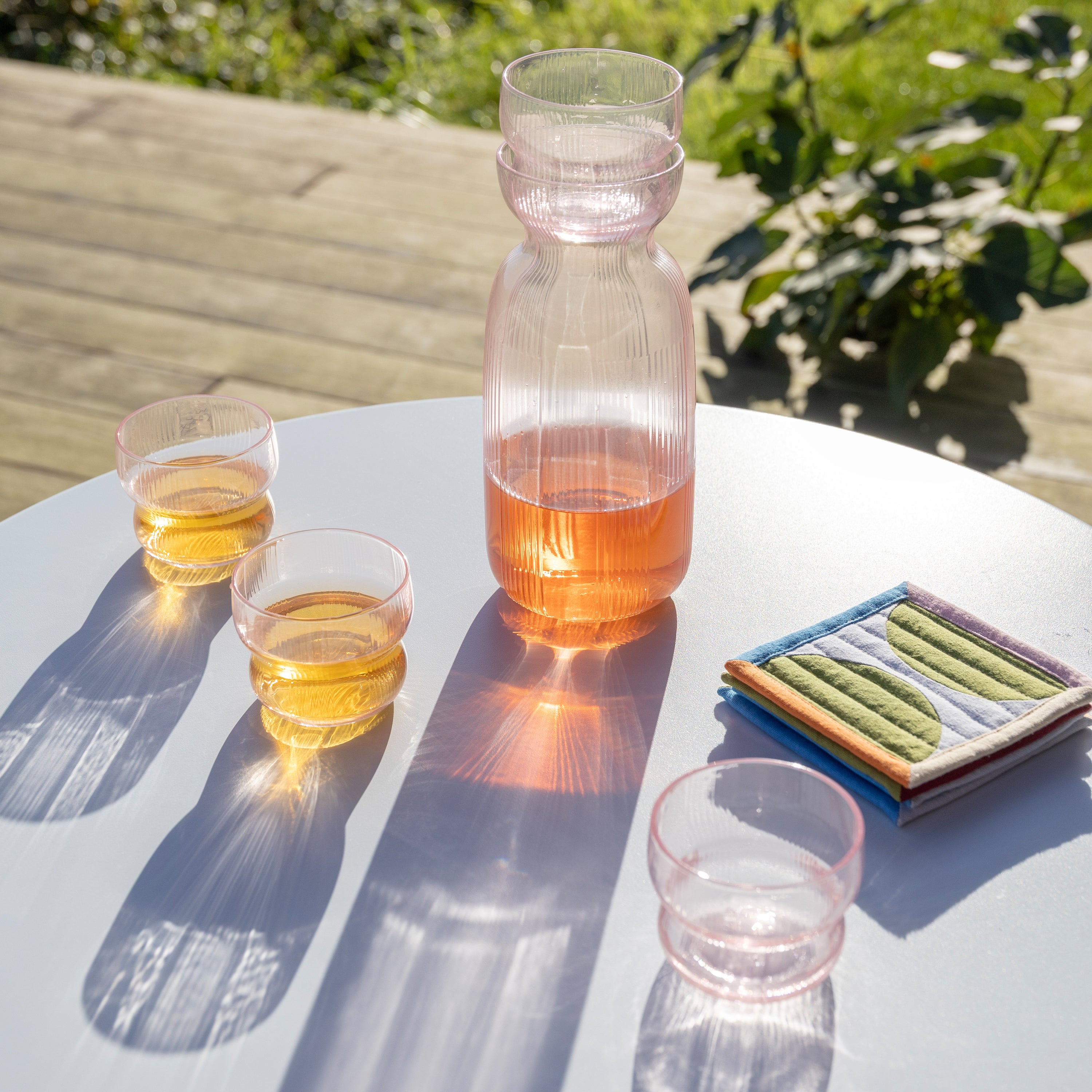 &k amsterdam Circus Glazen - Set van 4 - Roze