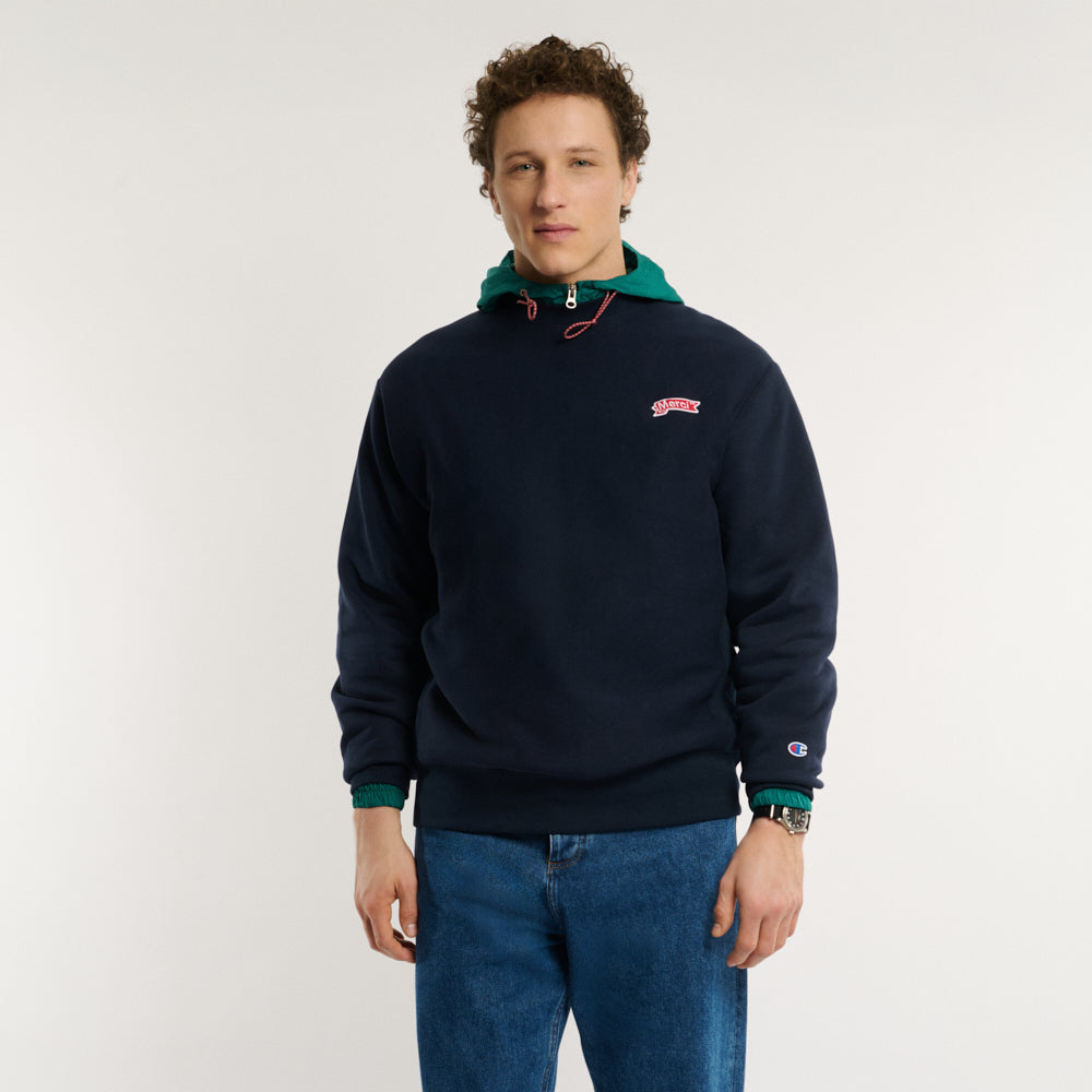 Merci x Champion - Crewneck Merci Patch - Navy