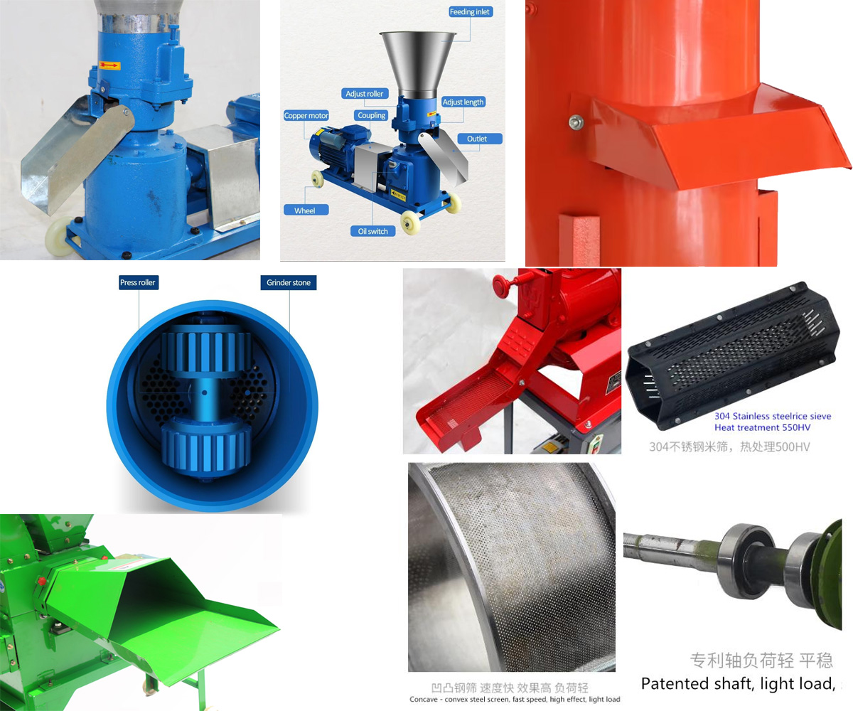 Close-up detail of machine parts and manganese steel blades