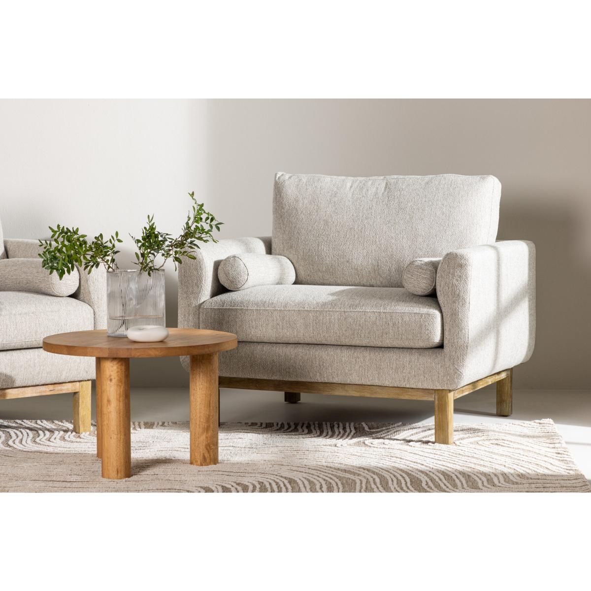 Svea - Nasser fauteuil - boucle - beige