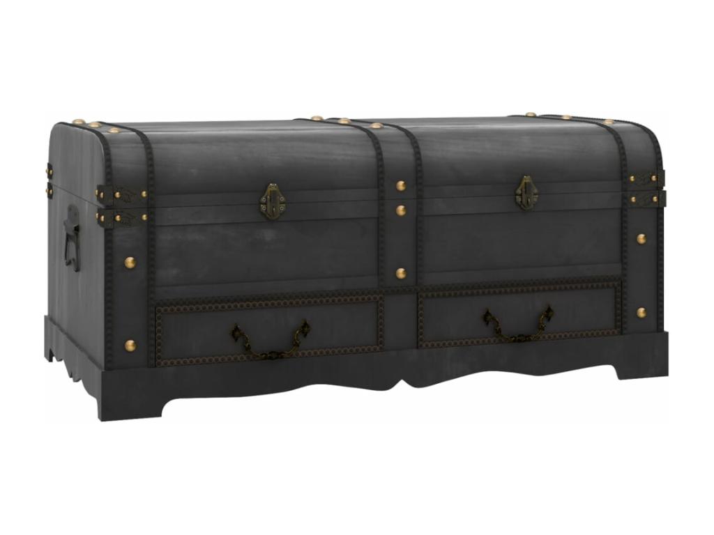 Cómoda de almacenamiento de madera grande Negro
