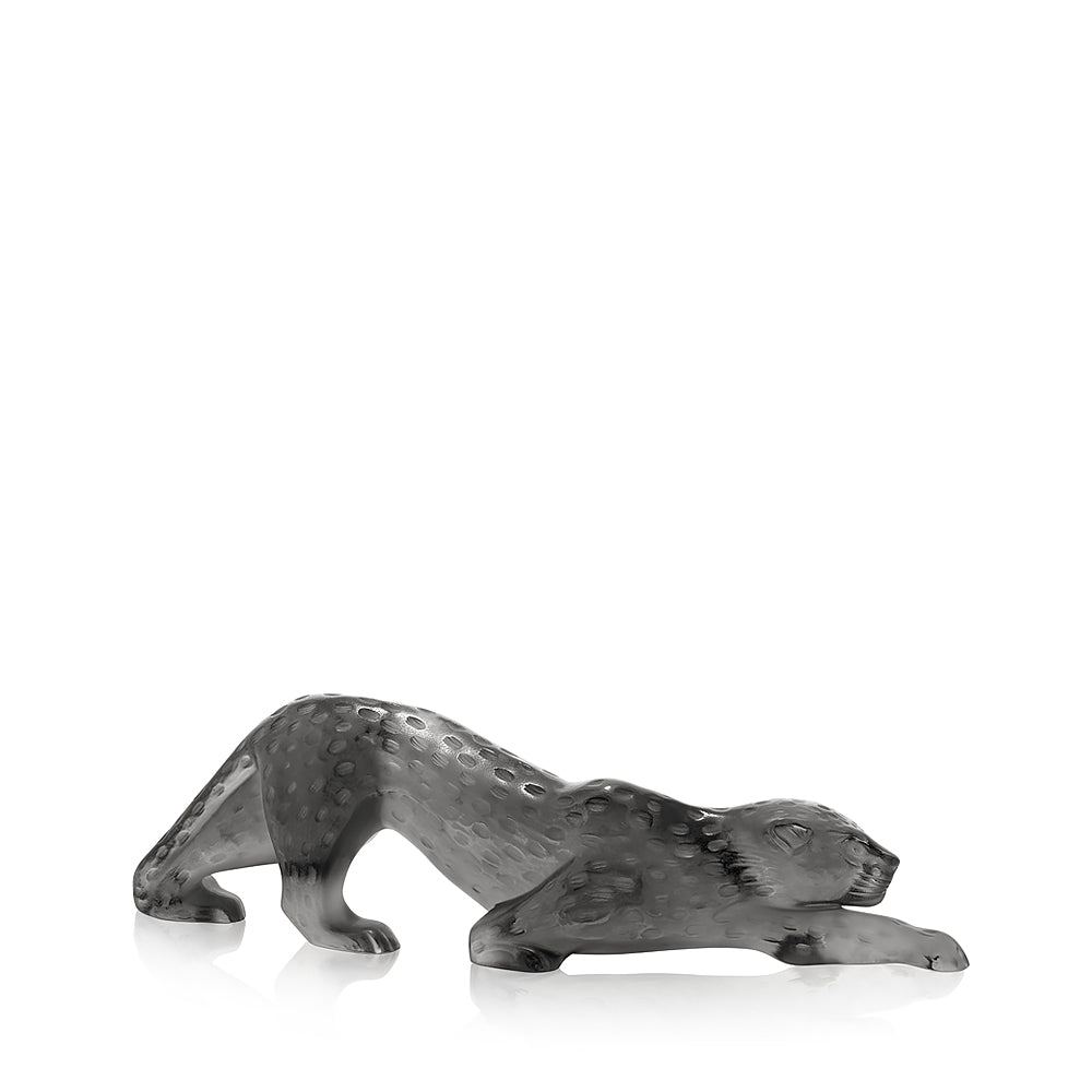 SCULPTURE PANTHÈRE ZEILA GRAND MODÈLE - CRISTAL GRIS