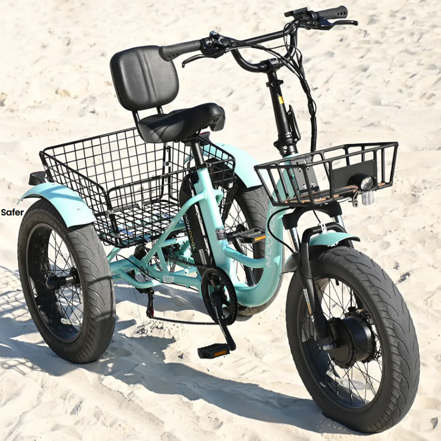 20" x 4" Fat Tire Electric Tricycle for Adult, 7 Speeds Electric Trike 48V 500W Motorized Tricycle , Electric Three Wheels Bicycle for Senior, Aluminum Frame & Rear Basket ,16mph - Image 24