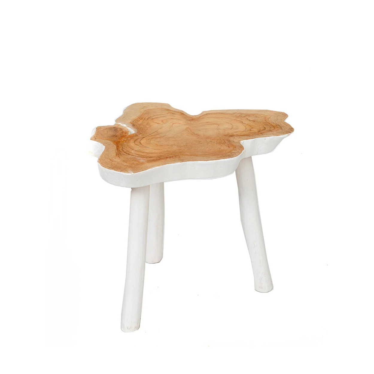 The Organic Side Table - Natural White, 45 x 45, H 40 CM