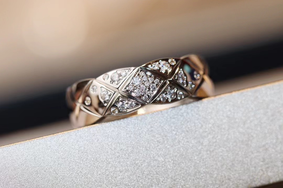 Chanel Diamond Coco Crush Ring - Wide - Original Replica Club