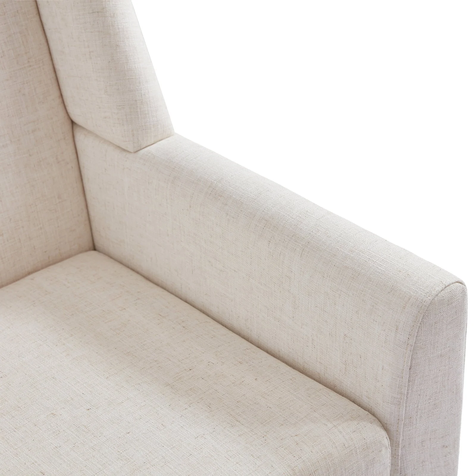 HUIMO Accent Chair, Button-Tufted Upholstered Living Room Chairs, Mid Century Modern Comfy Reading Chairs for Bedroom, Living Room, Beige - Image 16