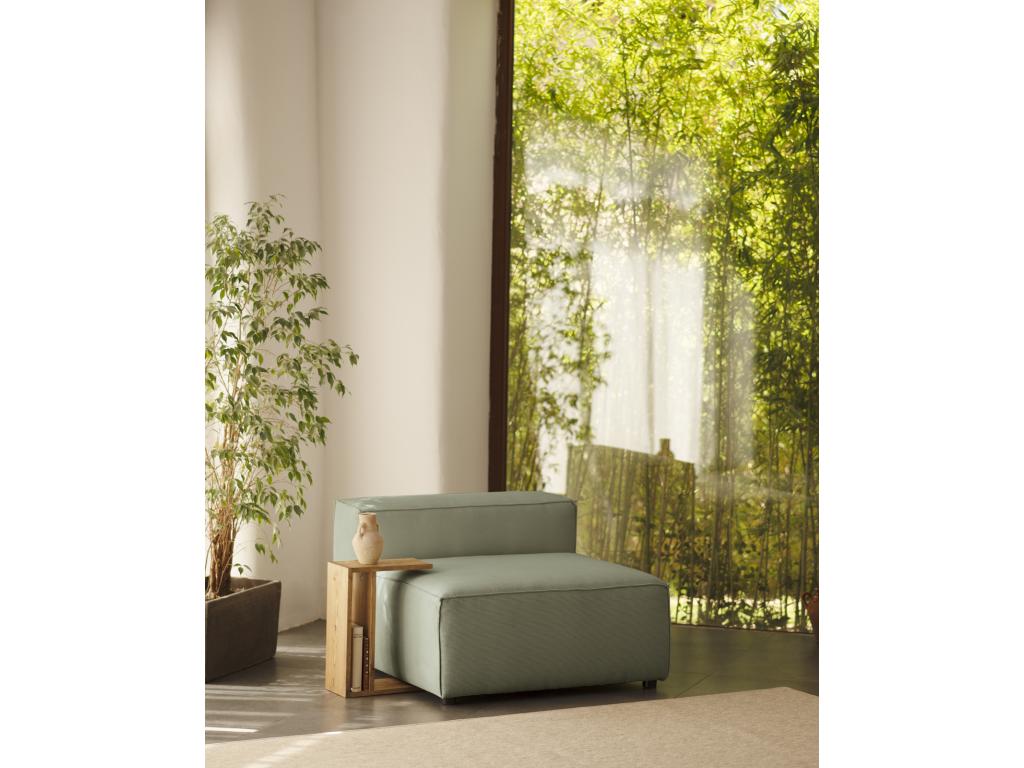 Sillón de pana color verde azulado 130x110cm