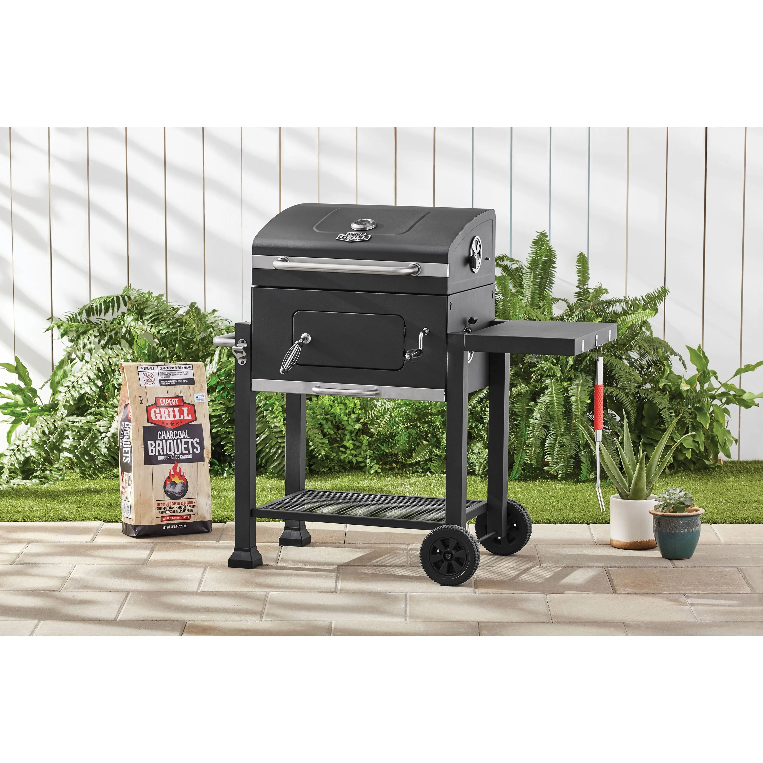 Expert Grill Heavy Duty 24-Inch Charcoal Grill, Black - Image 2
