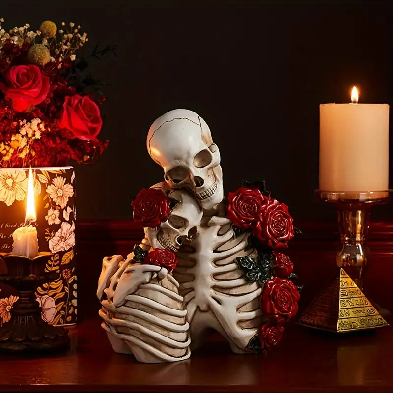 SkullMates™ - Vintage Elegant Gothic Skeleton Couple Figurine - Image 3 SkullMates™ - Vintage Elegant Gothic Skeleton Couple Figurine - Image 3