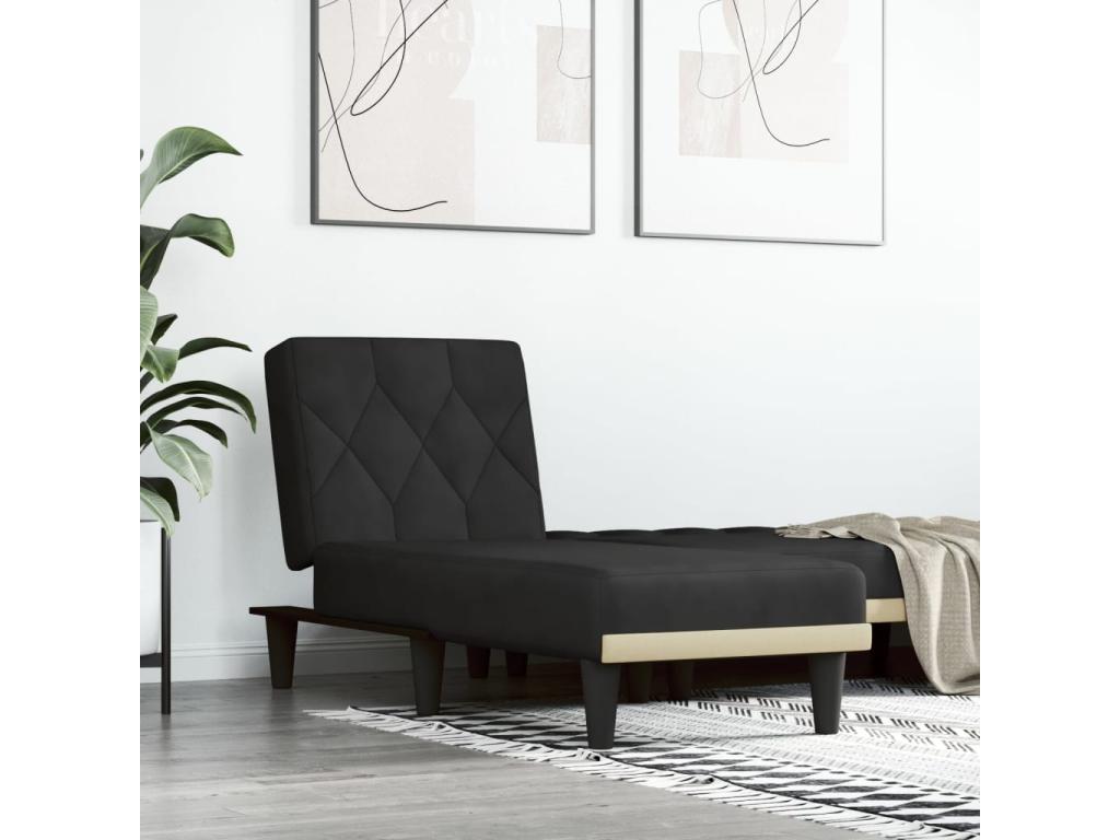 Sillón de terciopelo negro