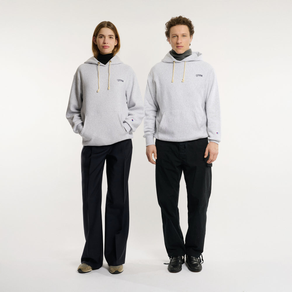 Merci x Champion - Sweat à Capuche Merci Patch- Gris