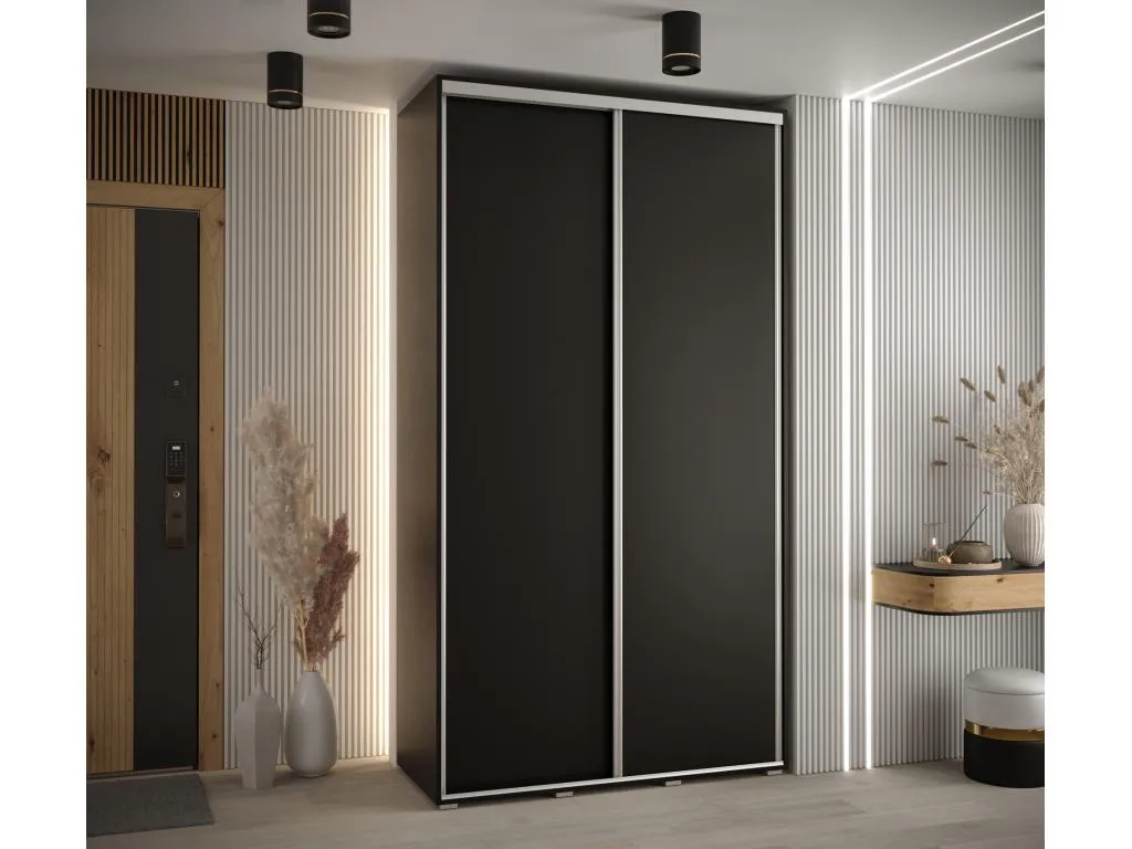 ARMARIO Quietena DE PUERTAS CORREDERAS 235 - 2/140/60 2 puertas Negro/Negro/Plata