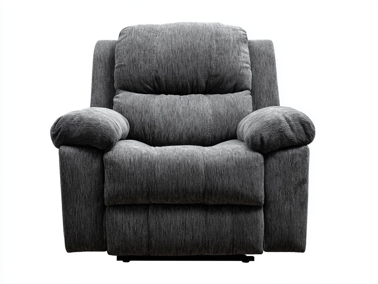 Sillón fijo – tela – gris oscuro – acolchado mullido