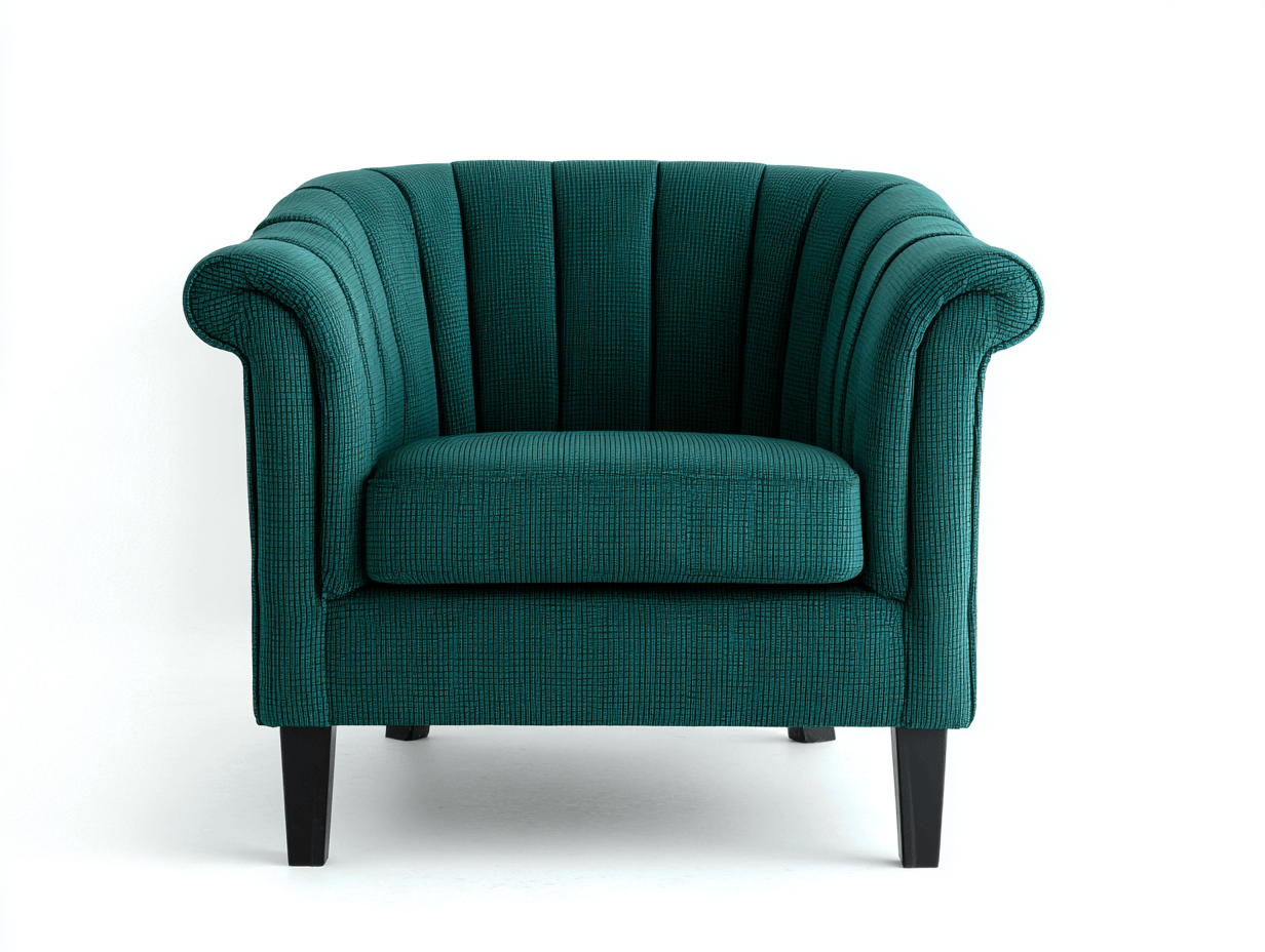 Sillón individual – tela – verde – estilo clásico