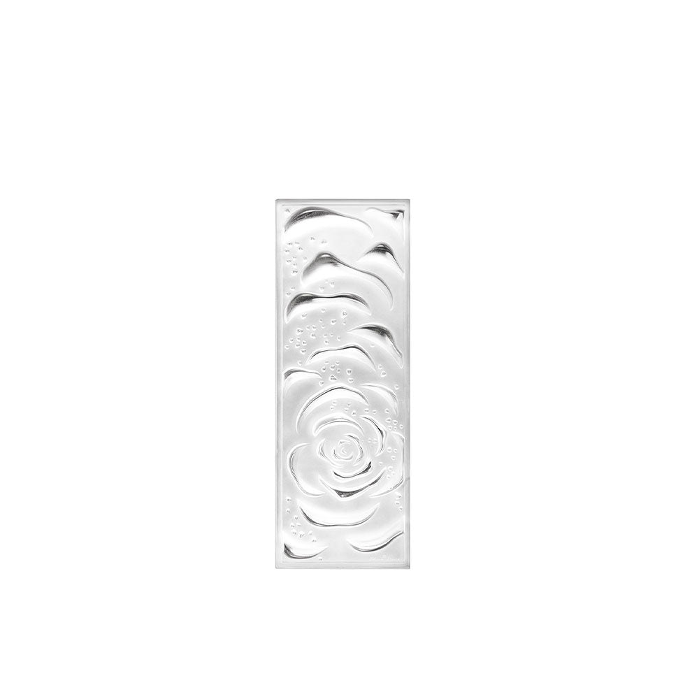 PANNEAU DÉCORATIF ROSES - CRISTAL INCOLORE, NON MIROITÉ, PETIT MODÈLE