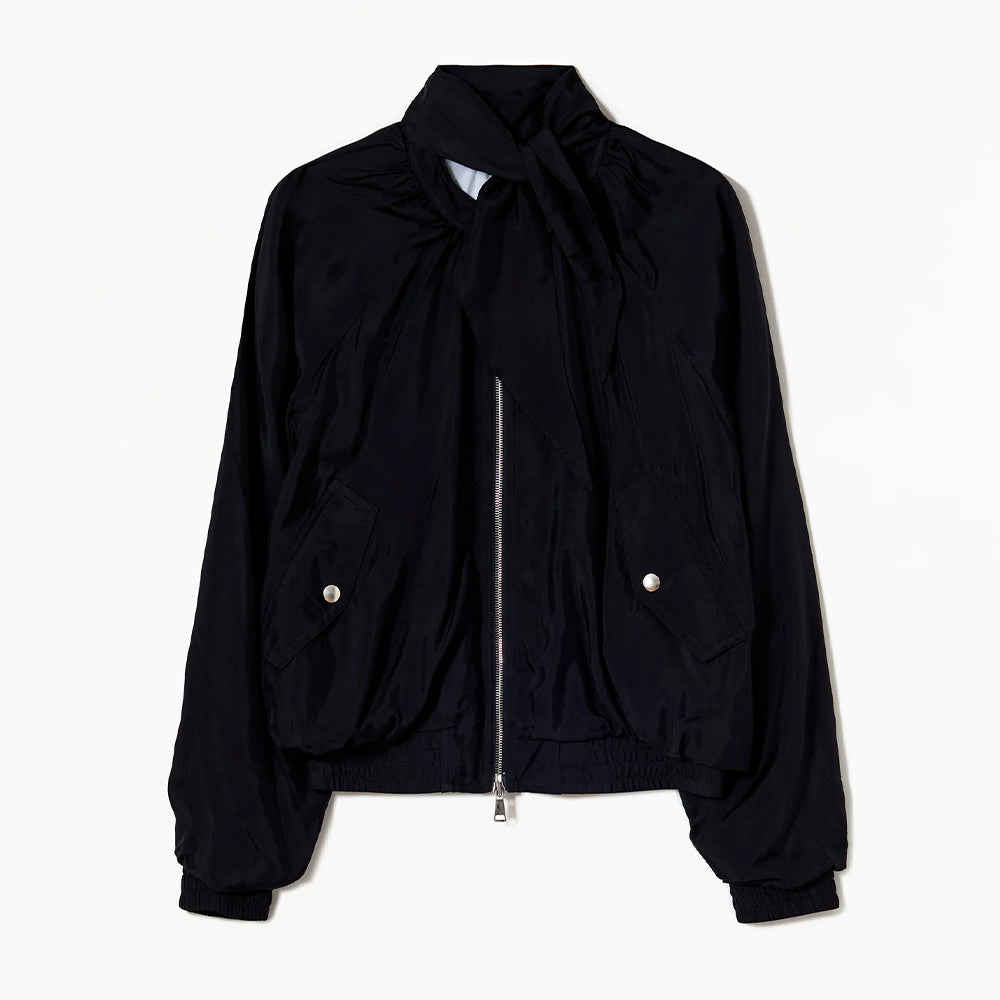 PLAN C - Veste Bomber - Bleu Noir