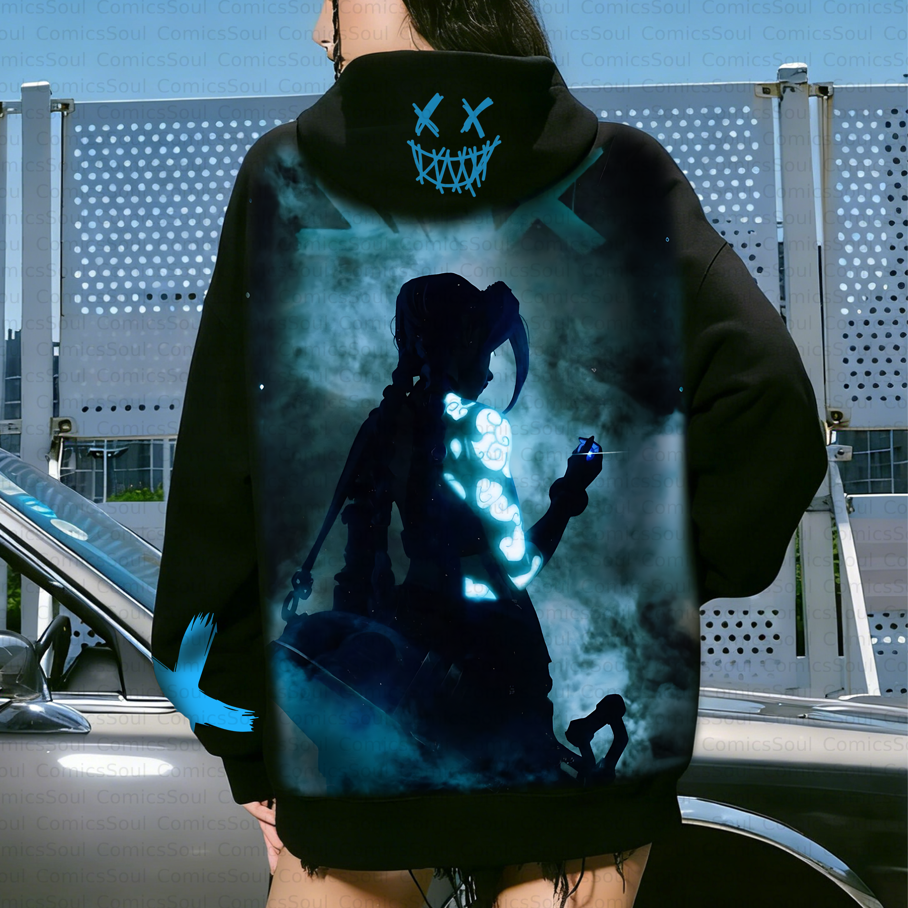 Unisex Anime Inspired Vintage Plush Hoodie