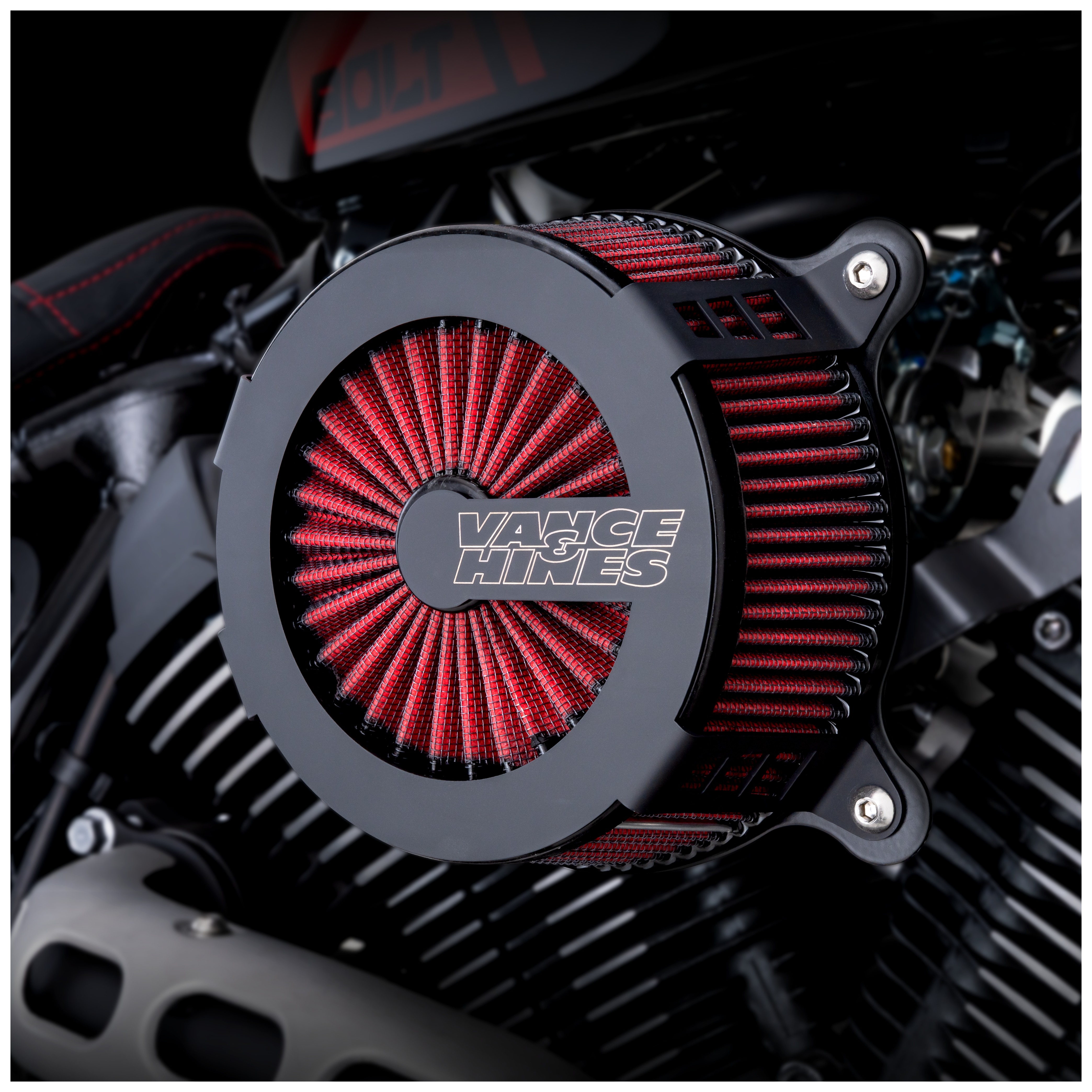 SportsBikeShop Vance & Hines VO2 Cage Fighter Air Cleaner Kit Yamaha Bolt 2014-2025