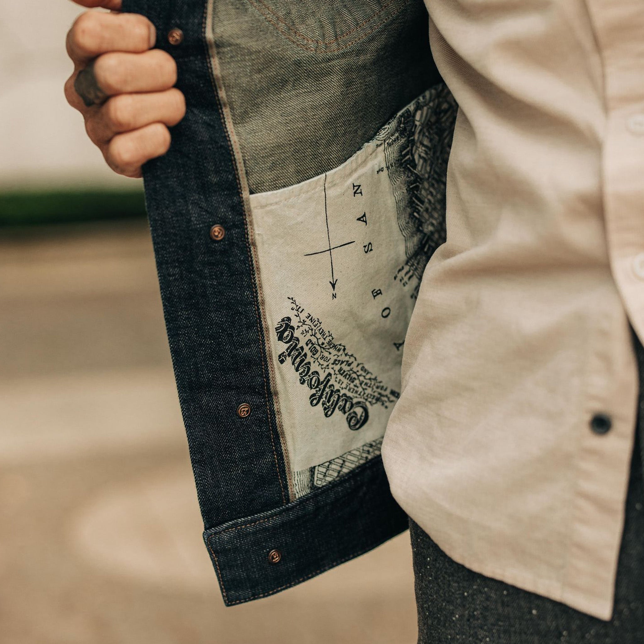 The Long Haul Jacket in Rinsed Organic Selvage