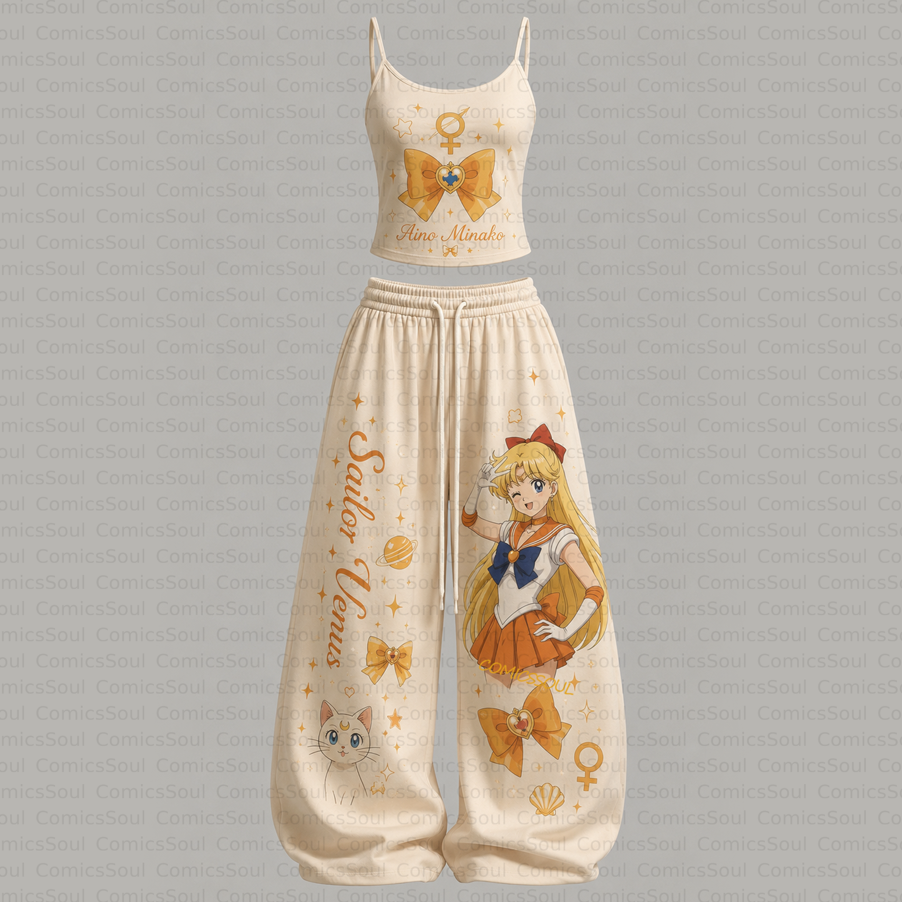Sailor Moon Top & Elasticated Trousers Two-Piece Set