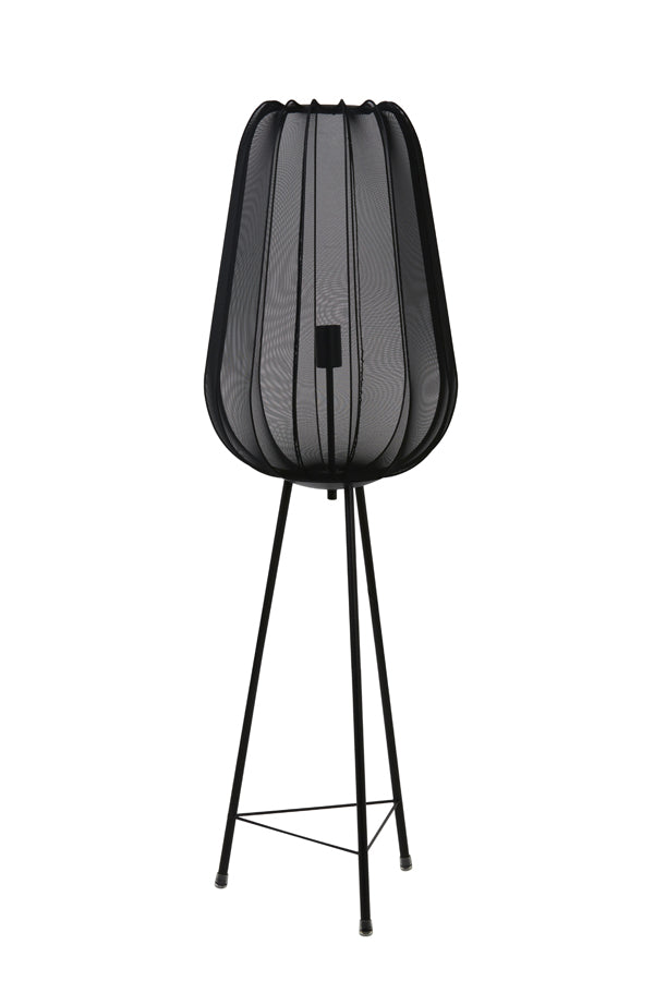Light & Living Plumeria Vloerlamp - H 132 x Ø 42 cm - Zwart