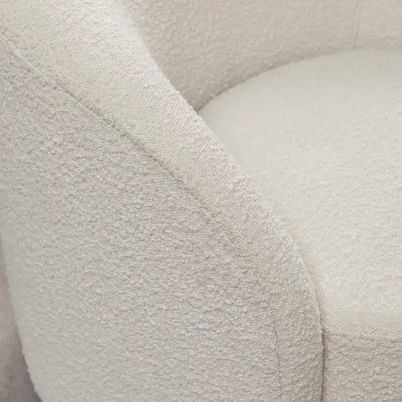 Set of 2 KINWELL 34-Inch Wide Upholstered Swivel Barrel Chairs