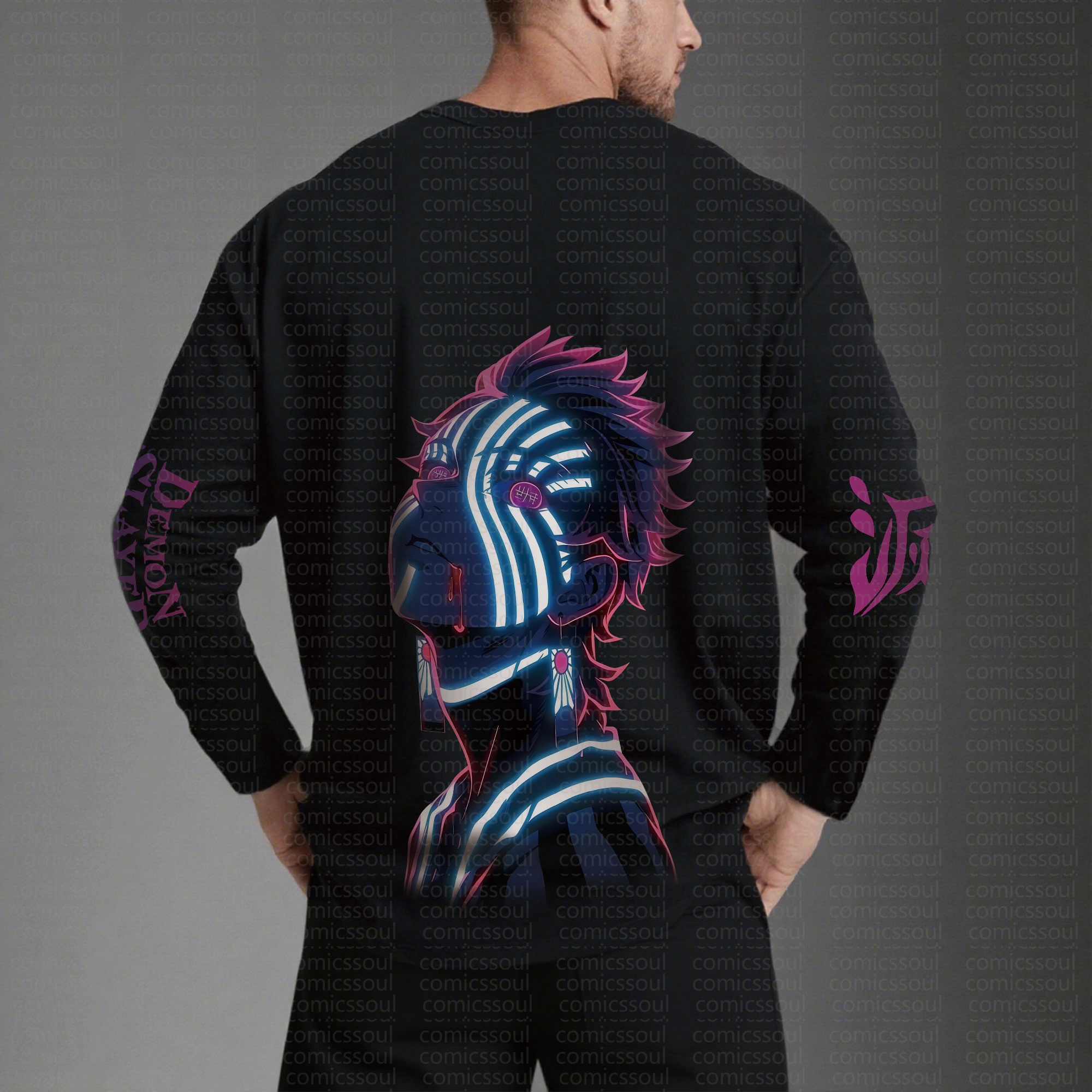 Unisex “Comicssoul” Anime Graphic Streetwear Vintage Long-Sleeved T-shirt