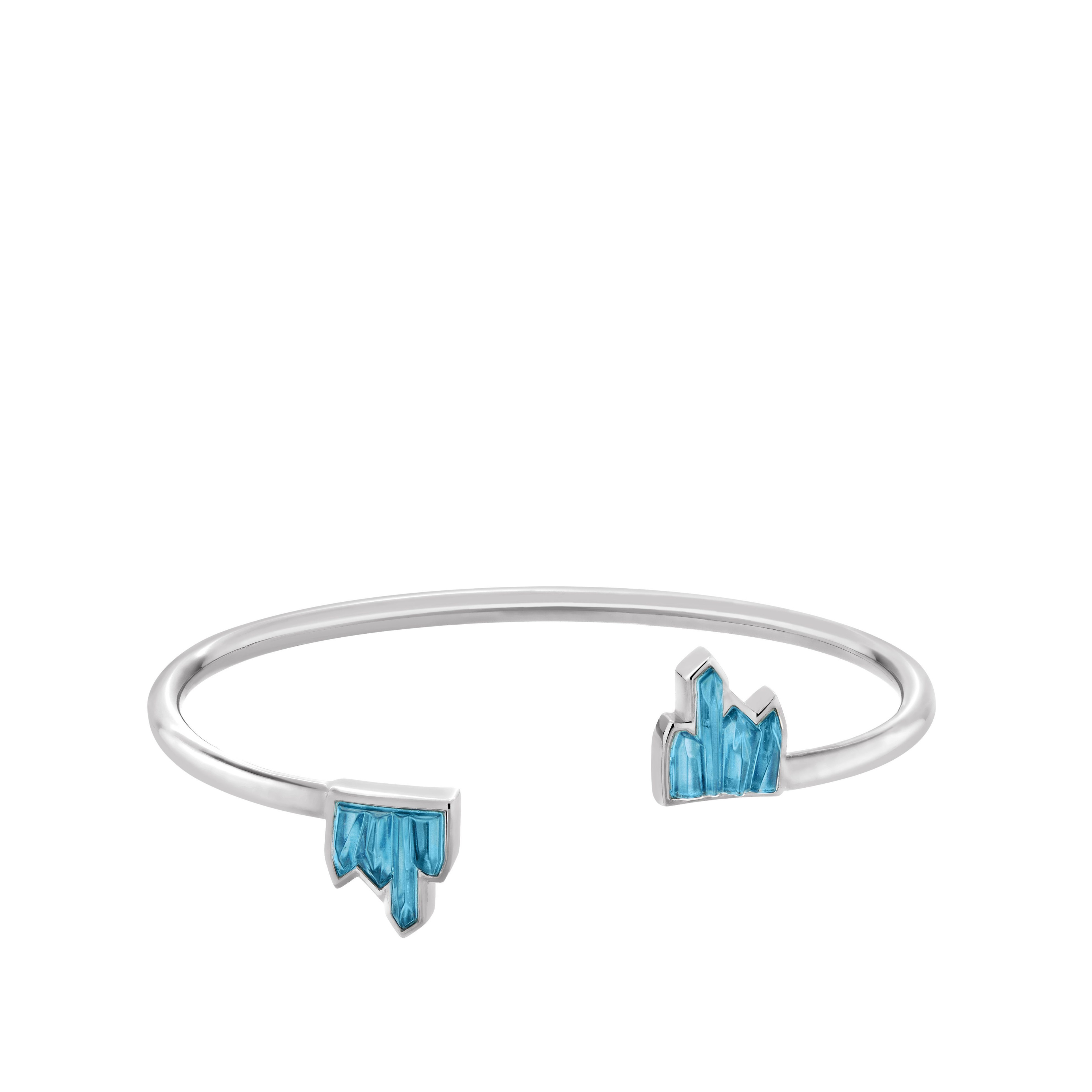 BRACELET TERRAMINERAL - CRISTAL BLEU PERSÉPOLIS, ARGENT