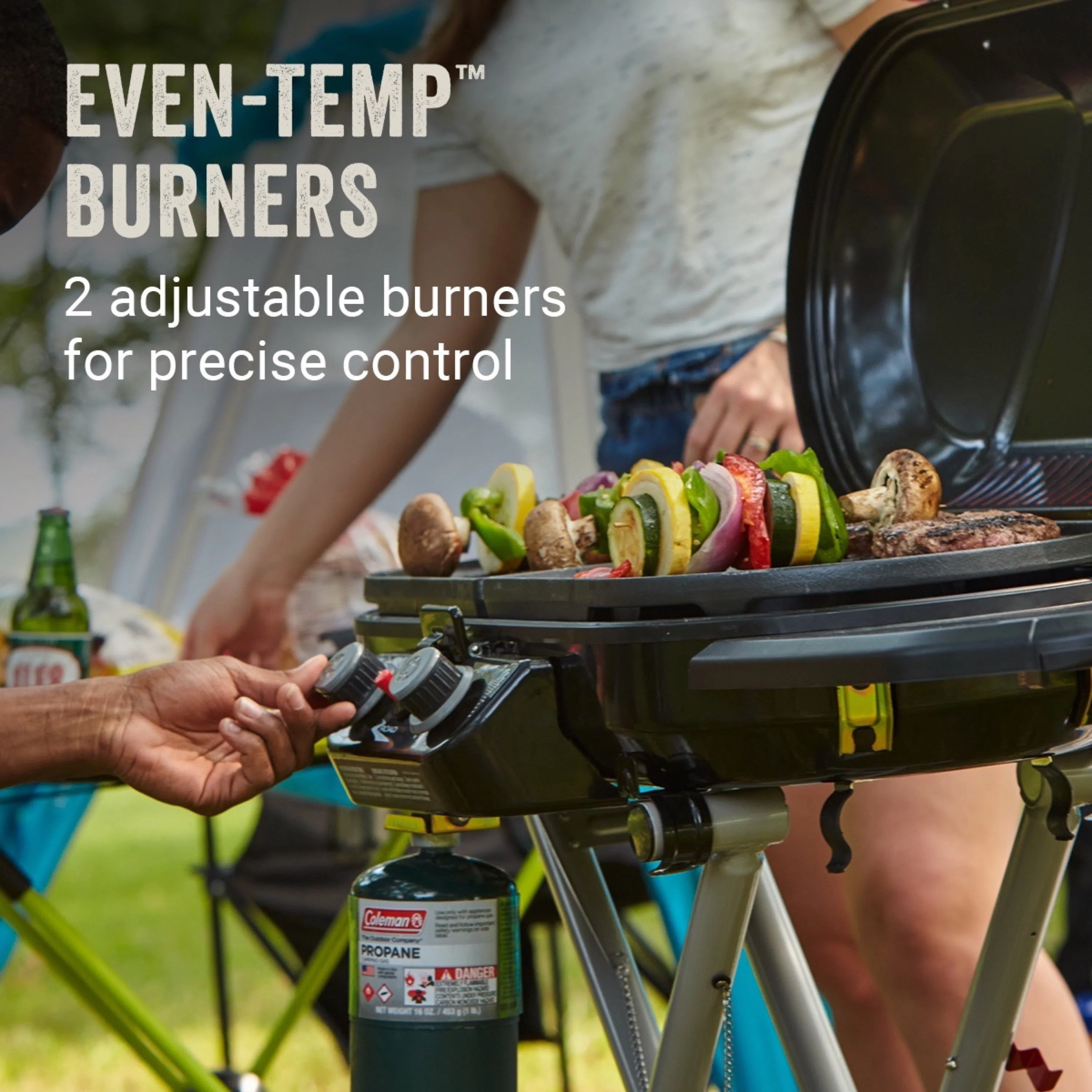 Coleman RoadTrip X-Cursion 2 Burner Propane Gas Portable Grill - Image 4