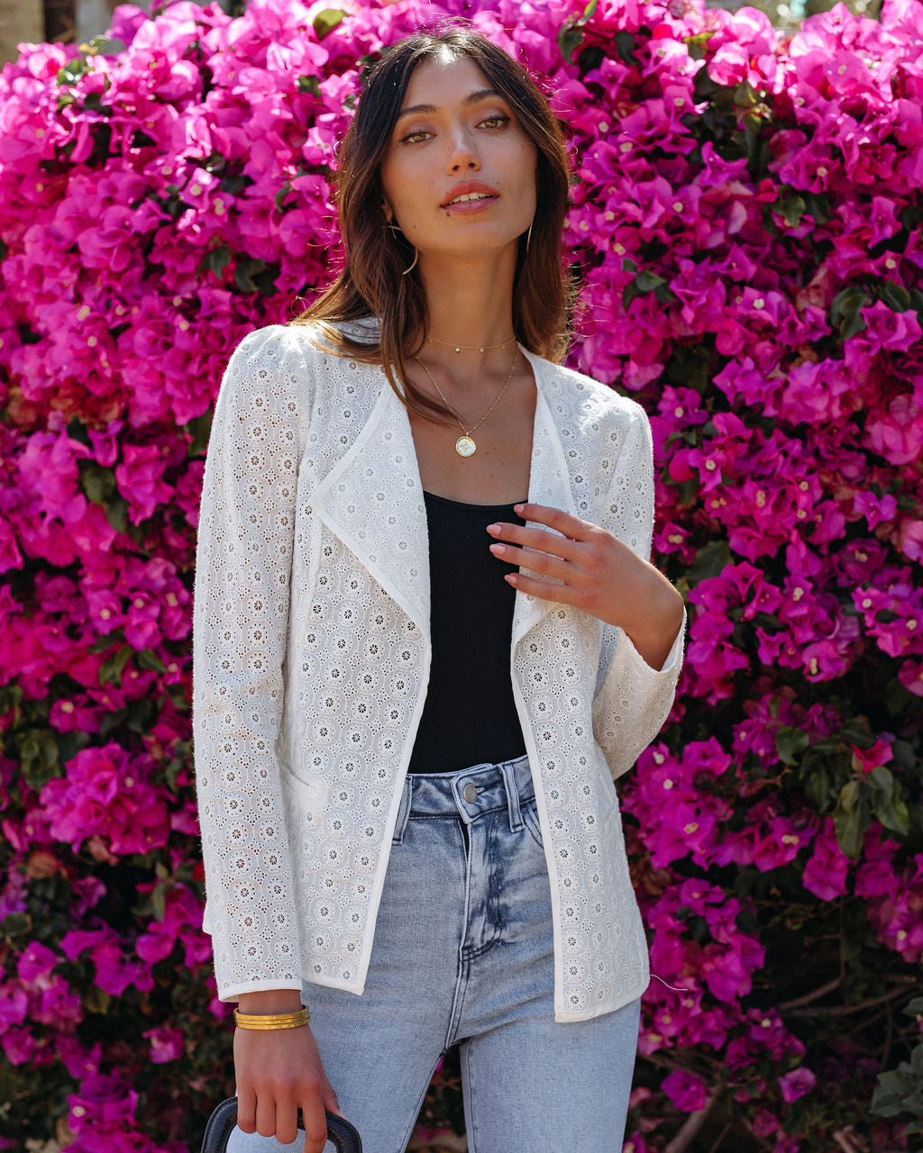 Vincent Cotton Eyelet Jacket - FINAL SALE - Se7enfashion