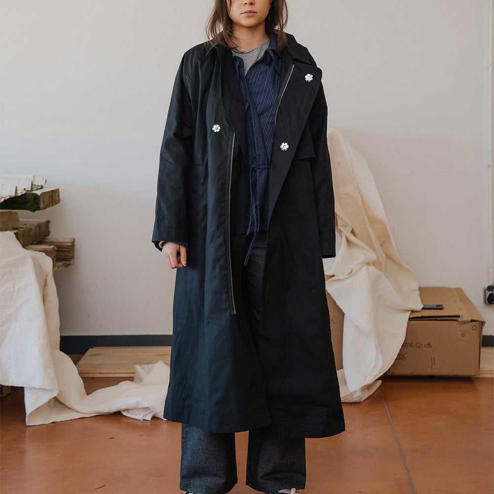 Baserange - Manteau Long Atta - Noir