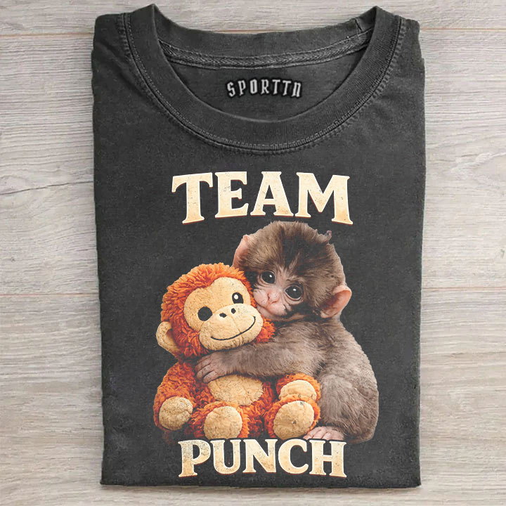 Punch-kun Monkey Meme Graphic T-shirt