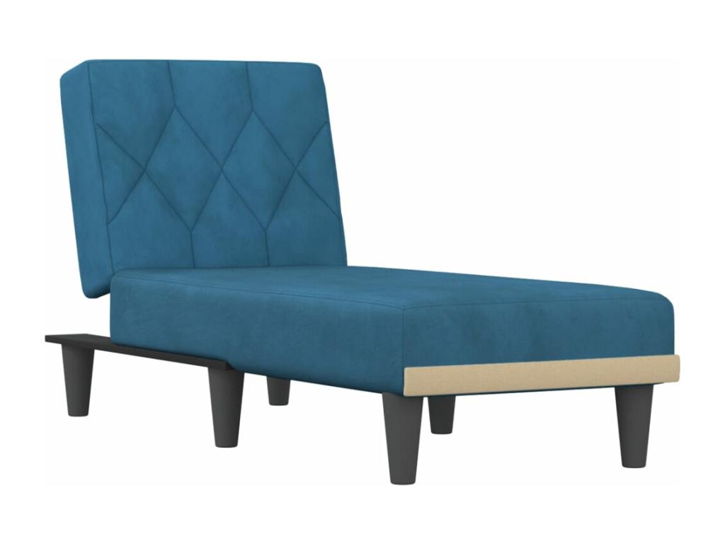 Sillón de terciopelo azul