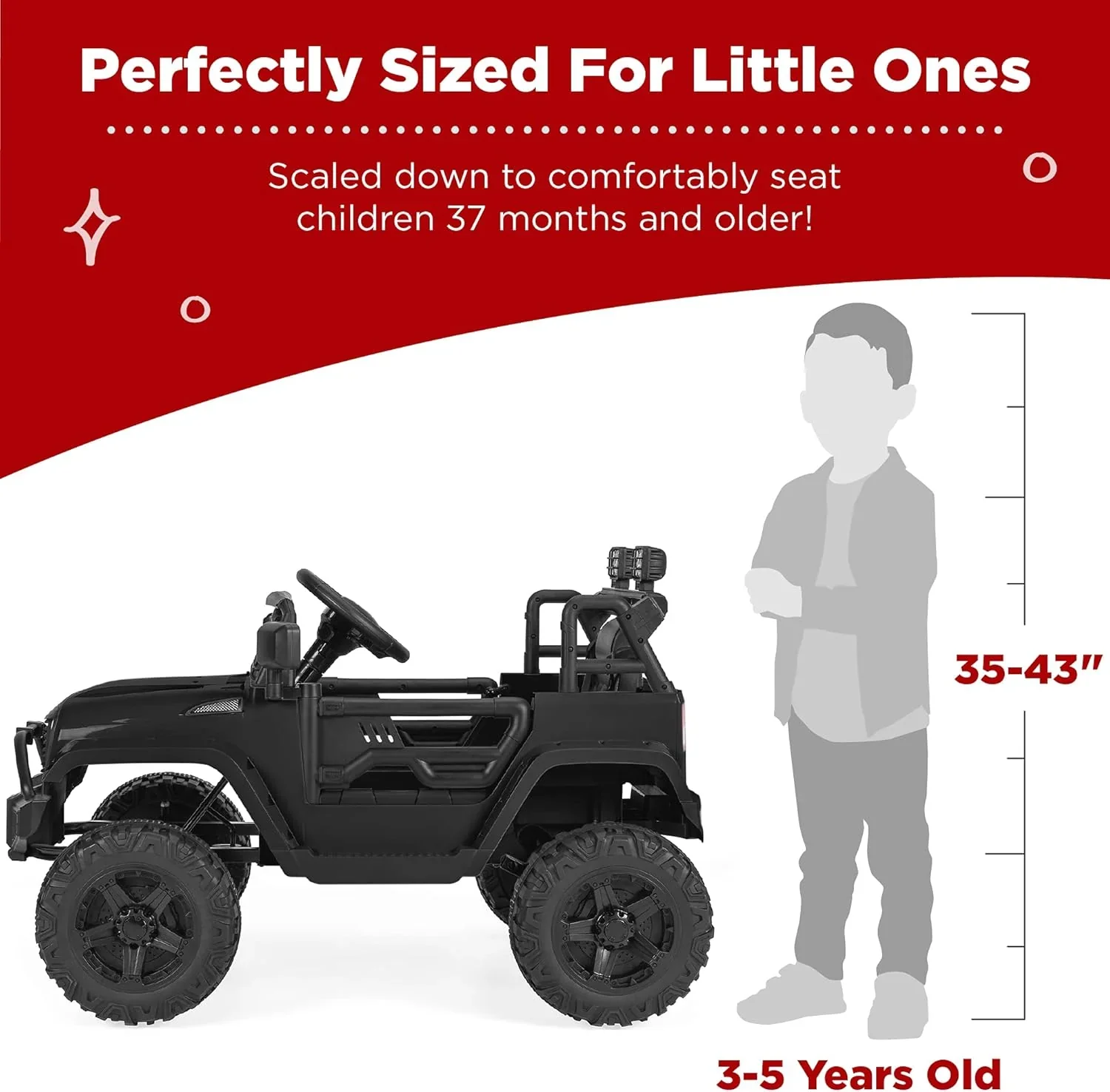 Best Choice Products 12V Kids Ride-On Truck Car with Spring Suspension and LED Lights