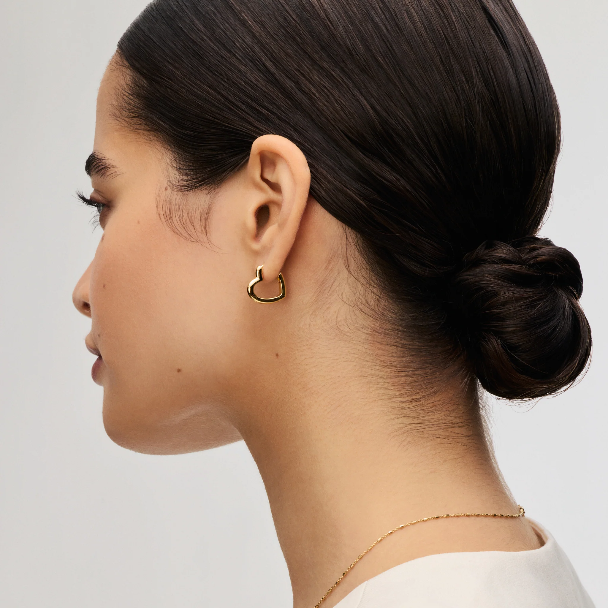 Heart Huggie Hoop Earrings