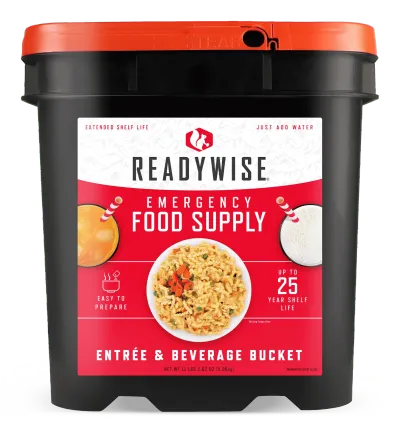 ReadyWise Emergency Food Supply, 120 Serving Entree and Beverage