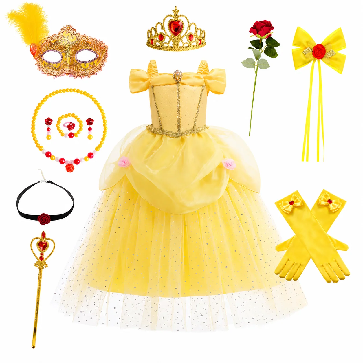 Halloween Costumes Girls Princess Party Dress Costume Set - Image 18 Halloween Costumes Girls Princess Party Dress Costume Set - Image 18