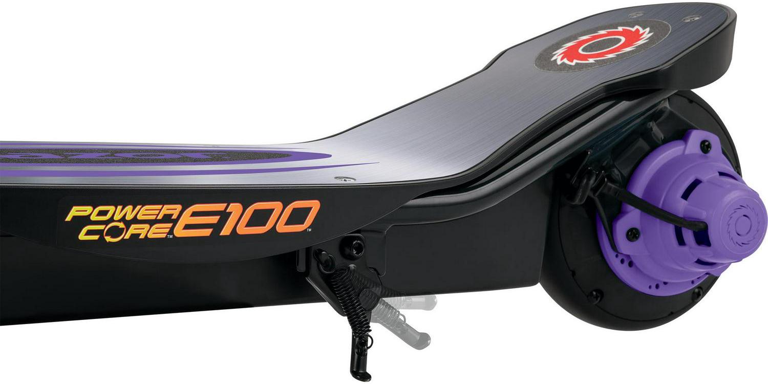 Razor Power Core E100 Aluminum Deck Electric Scooter. Age 8+. 11 Mph. 60-Min Run. Purple - Image 7