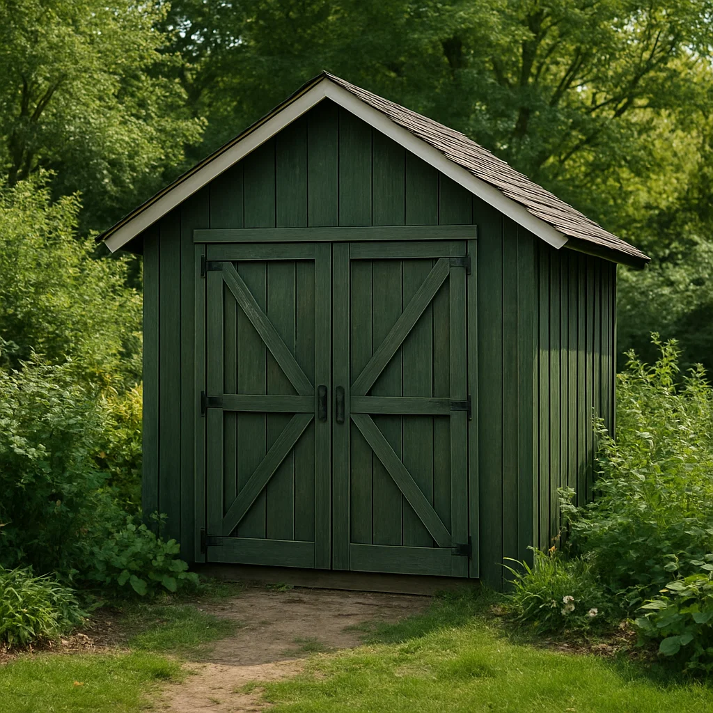 Caseta de Jardín Verde Oscuro Madera Jardín Exterior 220×190×240 cm wnMyOGb223vy