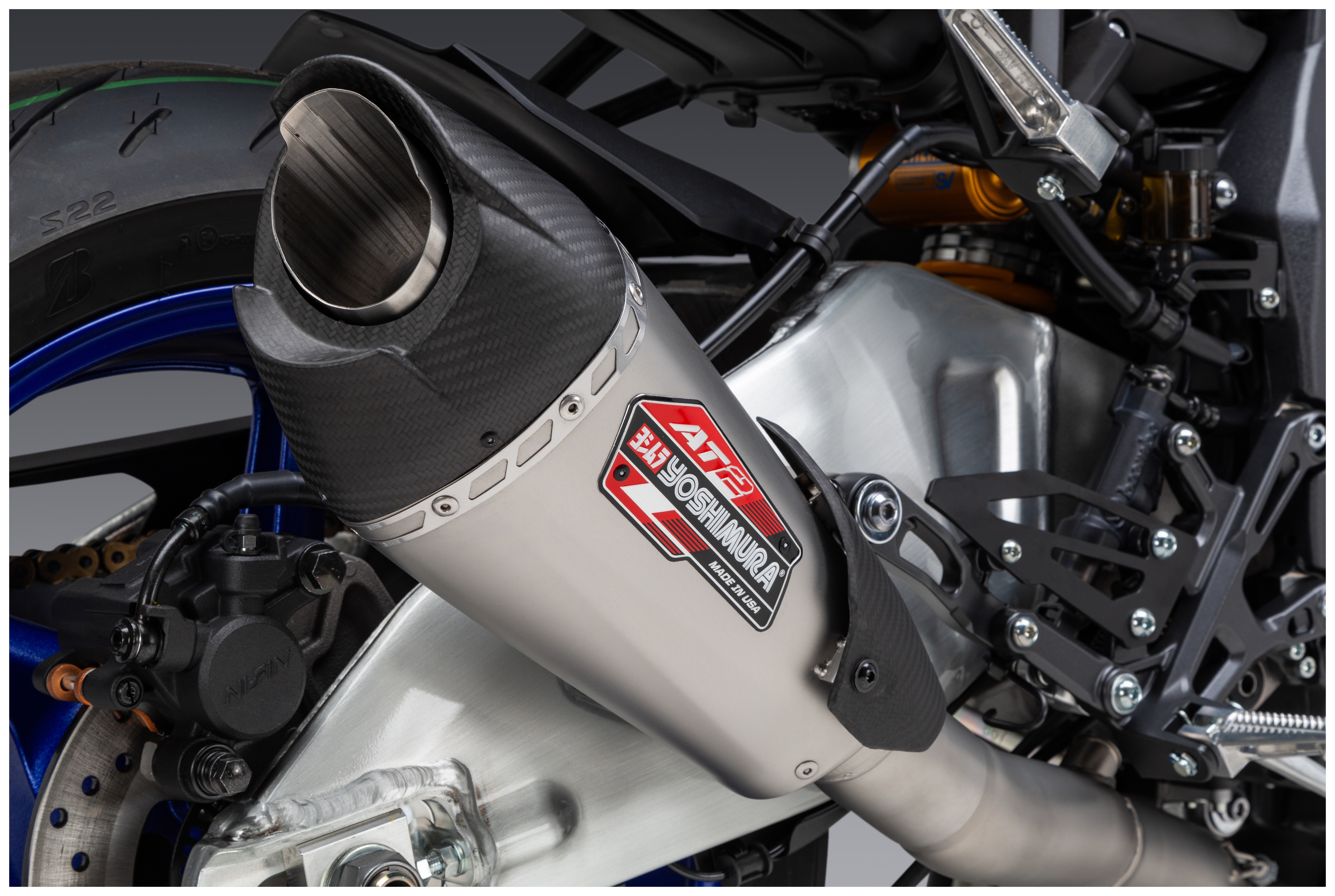 SportsBikeShop Yoshimura AT2 3/4 Race Slip-On Exhaust Yamaha MT-10 / SP 2022-2025