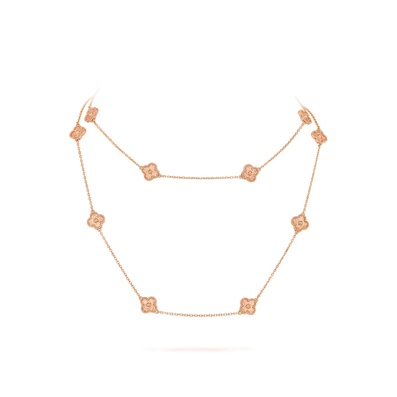 Replicate Sweet Alhambra long necklace, 16 motifs(1:1 replica) - Original Replica Club