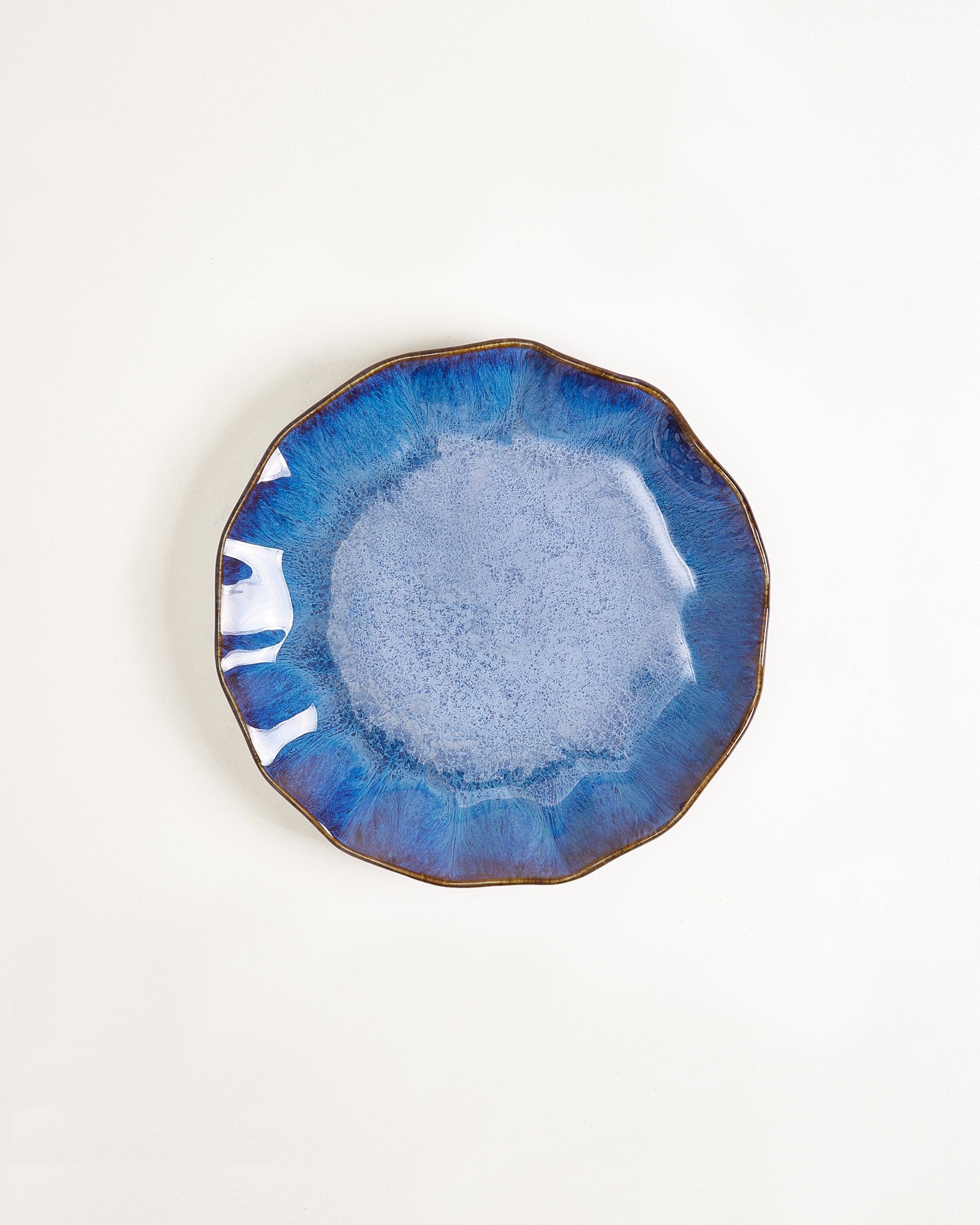 Pérola Teller klein shell dunkelblau