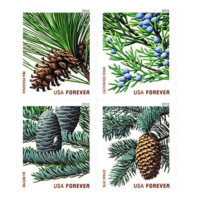 2010 Holiday Evergreens Forever Stamps - First-Class Postage Booklet(25 Booklets of (500 Pcs))