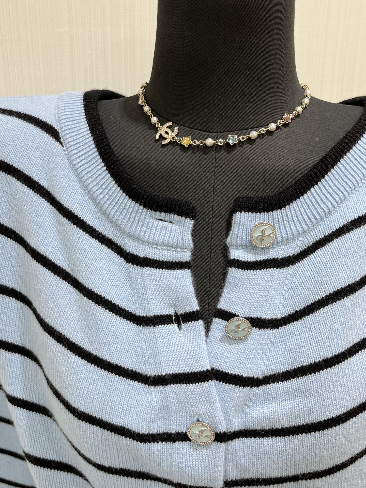 Chanel Colorful Crystal Stars and Pearl Necklace - Original Replica Club