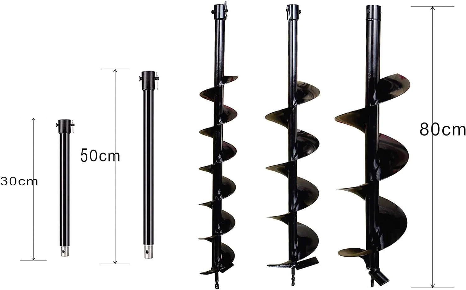 PROYAMA 54cc Post Hole Digger 2 Stroke Gas Powered Earth Digger, 5-Year Warranty Gear Box, 4 Drill Bits 4" 6" 8" 12" + Extension Rod - Image 5