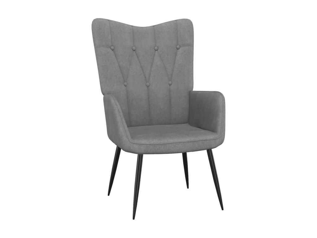 Sillón de Cozovis de tela gris oscuro