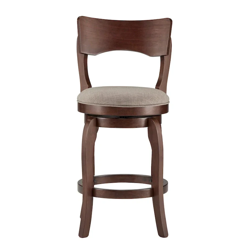 Lyla 24-Inch Brown Swivel Counter Stool by iNSPIRE Q Classic