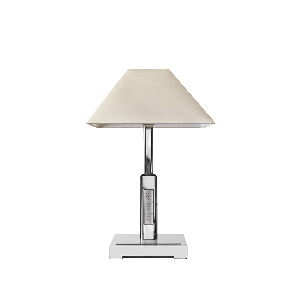 LAMPE RAISINS EN ACIER - CRISTAL INCOLORE, ACIER POLI
