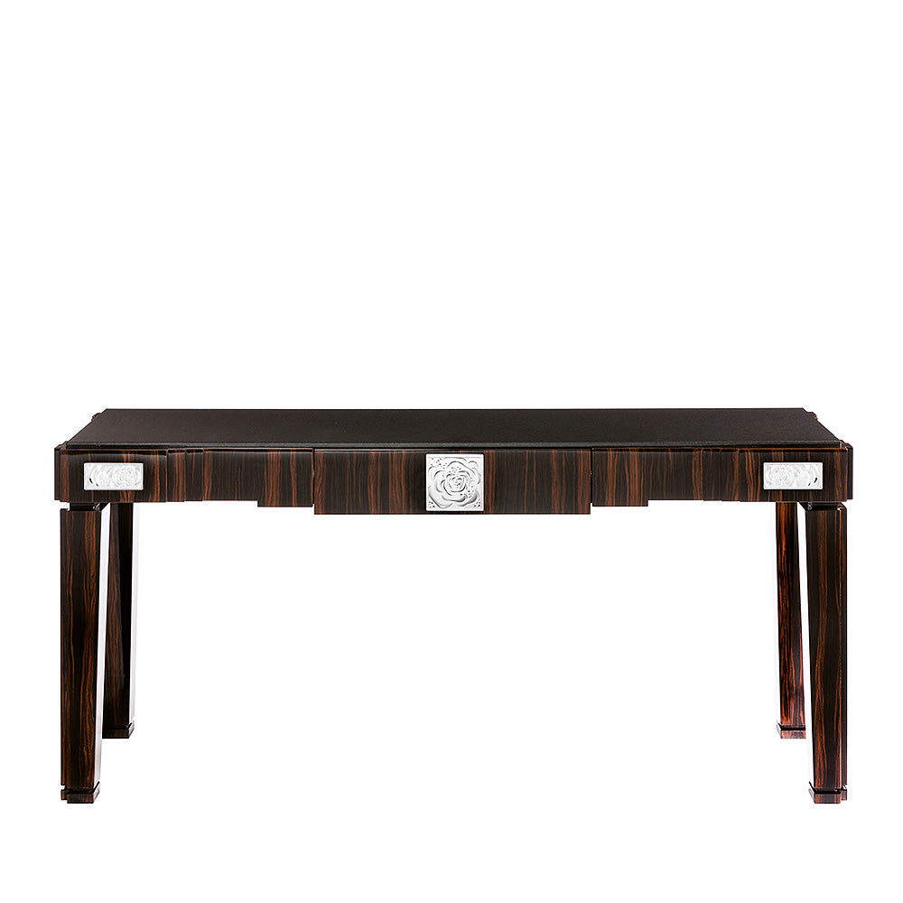 CONSOLE ROSES - CRISTAL INCOLORE ET ÉBÈNE NATUREL