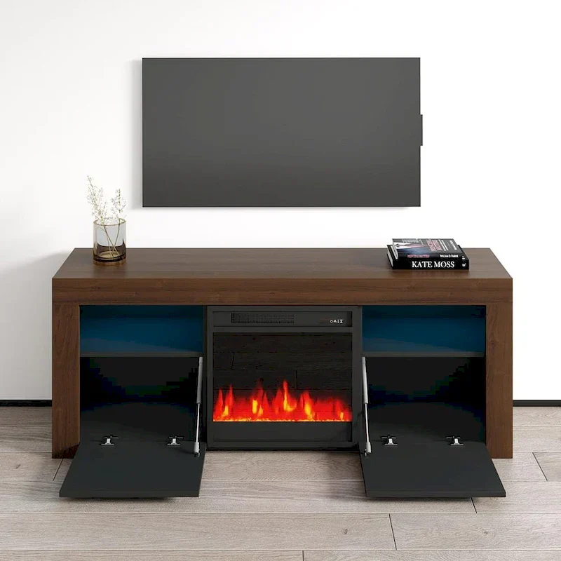 Copper Grove Qorasuv 58-Inch Electric Fireplace TV Stand